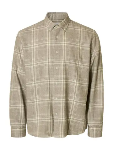 SELECTED SLHREGNOAH MIX BDWN LS SHIRT CAMP 