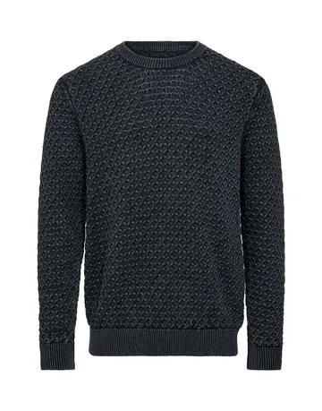 Black Blue O-neck modern fit 