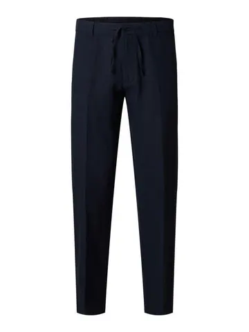 SELECTED SLH196-STRAIGHT LEROY LINEN BLD PNT Blå