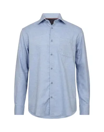 Thomas Regency Mens l/ shirt box flannel Lysblå