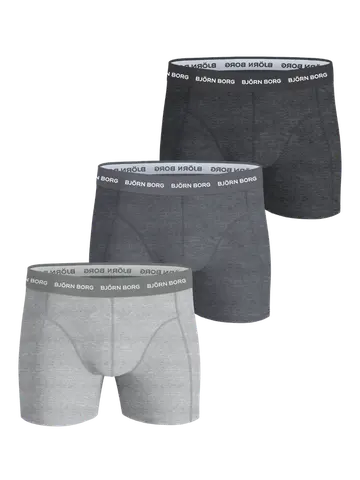 Björn Borg COTTON STRETCH BOXER 3p, MULTIPACK 7 Grå