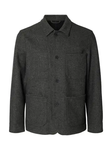 SELECTED SLH-LANDON WOOL BLEND HYBRID BLAZER Grå