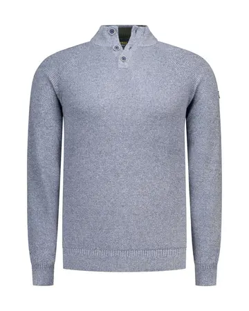 New Zealand Auckland PULLOVER BUTTON COLLAR Blå