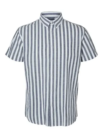 SELECTED SLHREGNEW-LINEN SHIRT SS CLASS 