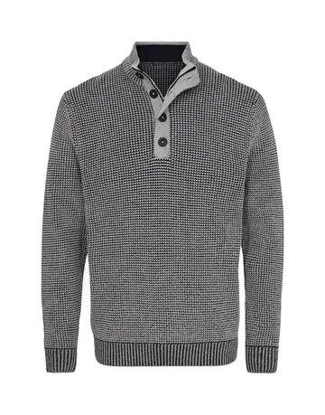 Thomas Regency Regular fit knit w. buttons Navy