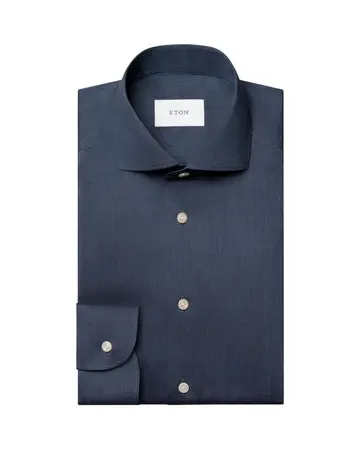 ETON Solid Signature Flannel Shirt 