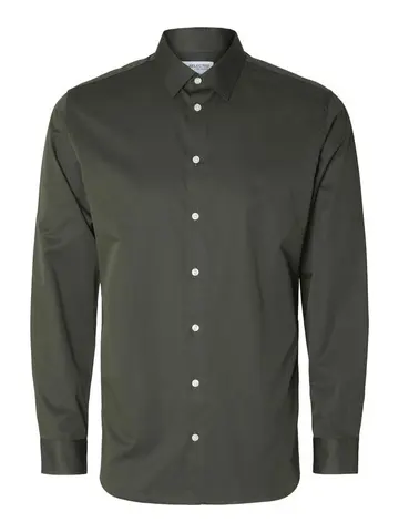 SELECTED SLHSLIMETHAN SHIRT LS CLASSIC B NOO Grøn