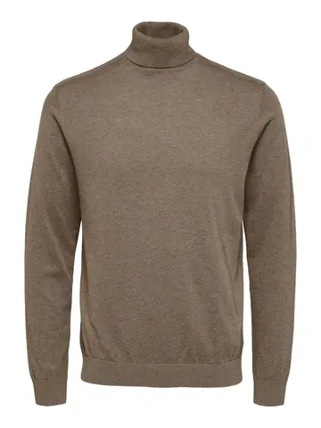 SELECTED SLHBERG ROLL NECK B NOOS Brun