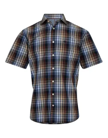 Black Blue s/s shirt regular fit 