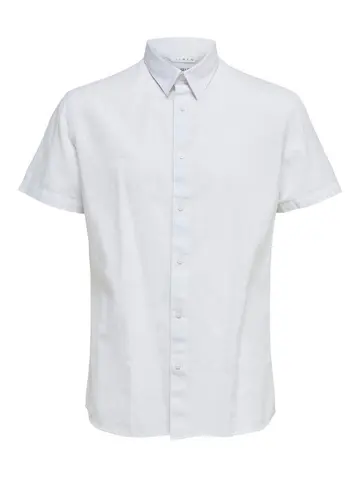 SELECTED SLHREGNEW-LINEN SHIRT SS CLASS 