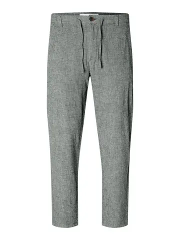 SELECTED SLH172-SLIMTAPE BRODY LINEN PANT NO Blå