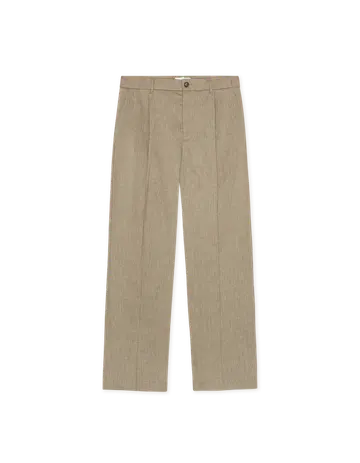 Les Deux Reece Pleated Slub Suit Pants 
