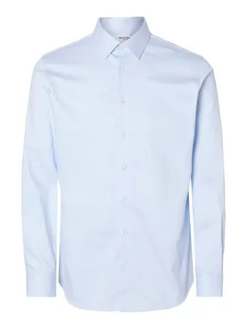 SELECTED SLHSLIM-PERFORMANCE SHIRT LS NOOS Blå