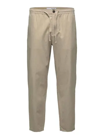 SELECTED SLHSLIMTAPERED-NEWTON LINEN PANTS W Brun