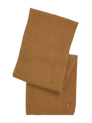 Tommy Hilfiger ESSENTIAL FLAG KNITTED SCARF Brun
