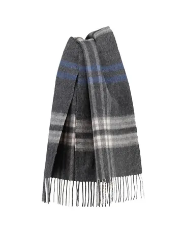 Garant Checked wool scarf Grå