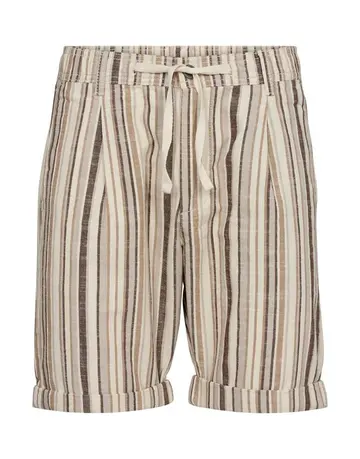 Garant Club shorts w. stripes lysbrun