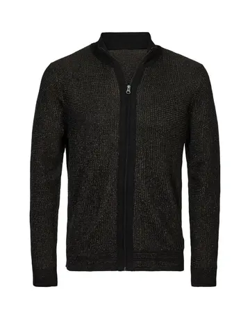 GARANT SIGNATUR CARDIGAN MODERN FIT Sort