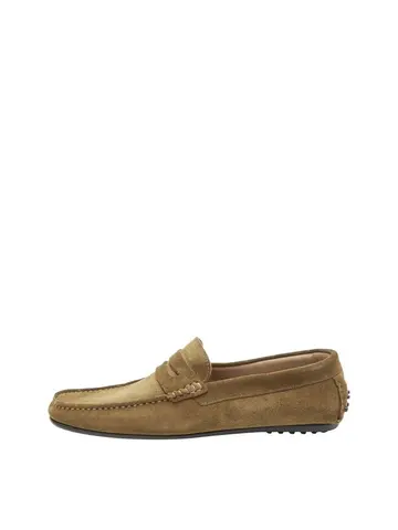 SELECTED SLHSERGIO SUEDE PENNY DRIVING SHOE Brun