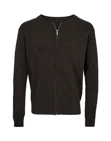 Garant Casual Zip cardigan regular fit Mørkgrøn