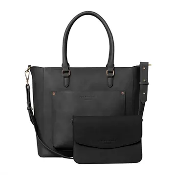 Rosemunde Shopper med Clutch Sort/Guld Sort