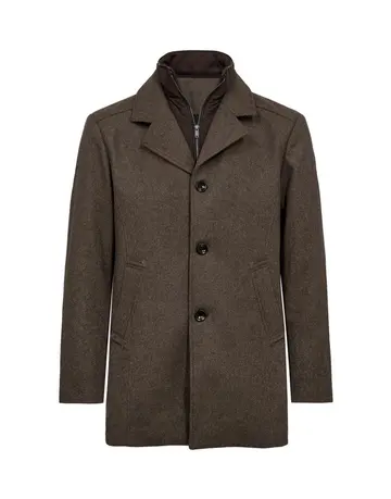 Garant Signatur Mens wool coat modern fit Brun