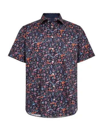 Gino Marcello Knitted shirt s/s modern fitting 