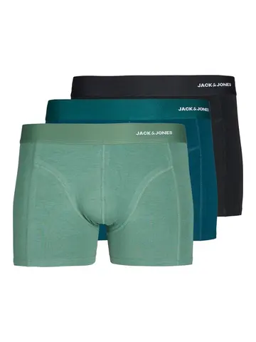 Jack & Jones JACCREW BAMBOO TRUNKS 3 PACK SN Grøn