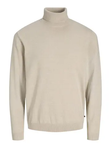 Jack & Jones JJEBASIC KNIT ROLL NECK NOOS Grå