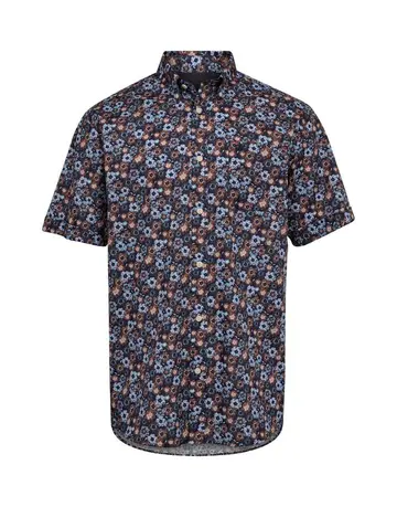 Thomas Regency Reg. fit s/s shirt Blå