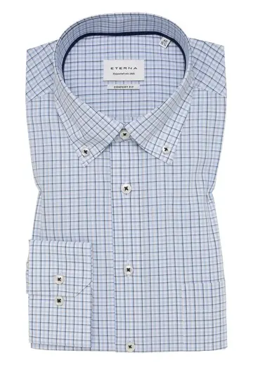 ETERNA shirt 1379 E114 Blå
