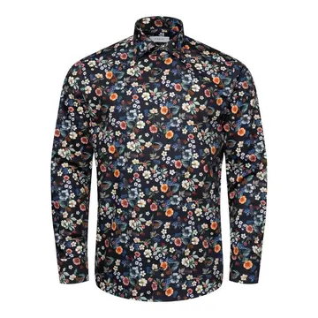 ETON Floral Print Signature Twill Shirt 
