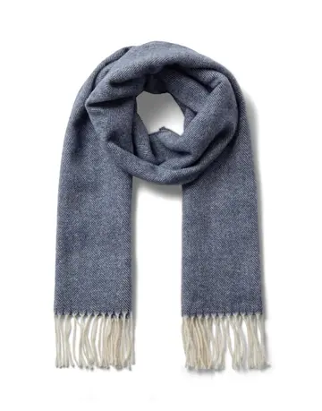 SALT WOOL SCARF Blå