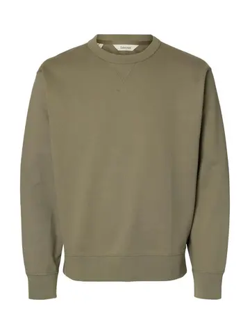 SELECTED SLHRELAXLUKE LS SWEAT CREW NECK Grå