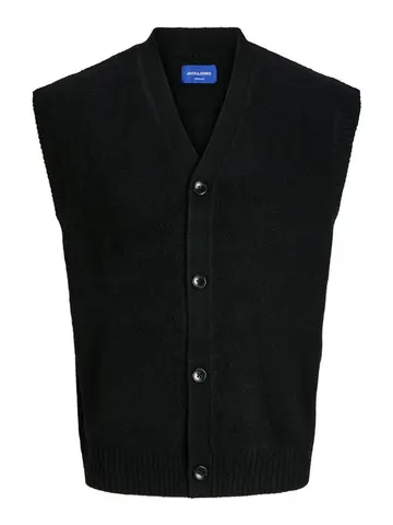 Jack & Jones JOROLLIE KNIT CARDIGAN VEST STYD AW Sort