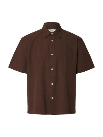 SELECTED SLHRLXSTUART SEERSUCKER SS SHIRT 