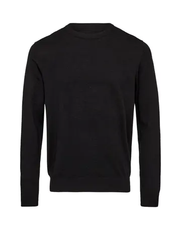 GARANT SIGNATUR O-NECK MERINO BLEND Sort