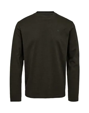 Garant Signatur O-neck l/s modern fit t-shirt Mørkgrøn
