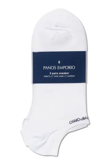 PANOS PE 3PK WILLEM COOLMAX SPORTY SNEAKER Hvid
