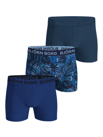 Björn Borg COTTON STRETCH BOXER 3p, MULTIPACK 5 Blå