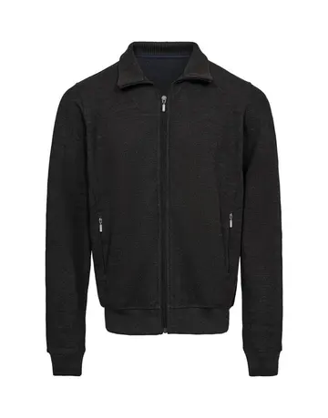 Black Blue Full zip striktrøje 