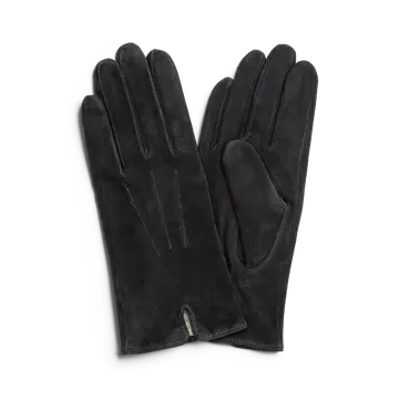 Handskkompaniet HK Damehandsker Sort Ruskind Str. 7 Sort