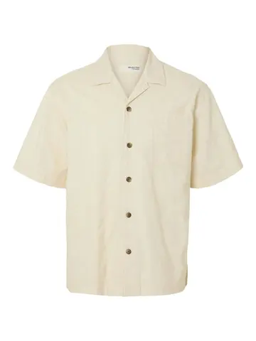 SELECTED SLHRELAXJUDE UNDYED RESORT SS SHIRT 