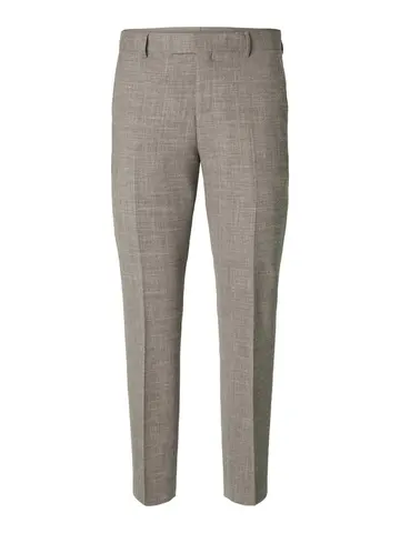 SELECTED SLHSLIM-OASIS LINEN TRS NOOS Grå