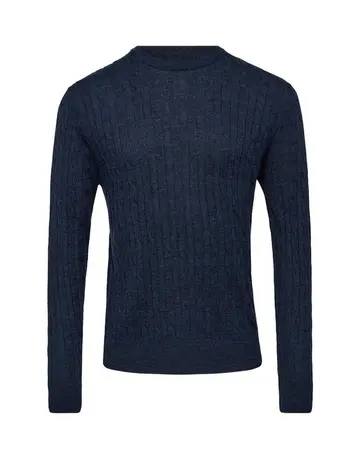 Gino Marcello Mens merino o-neck modern fit 