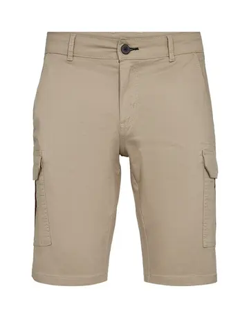 SALT stretch twill cargo short lysbrun