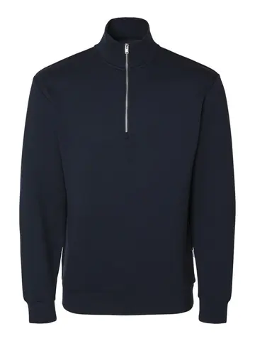SELECTED SLHEMANUEL SOFT ZIP HIGH NECK SWEAT 