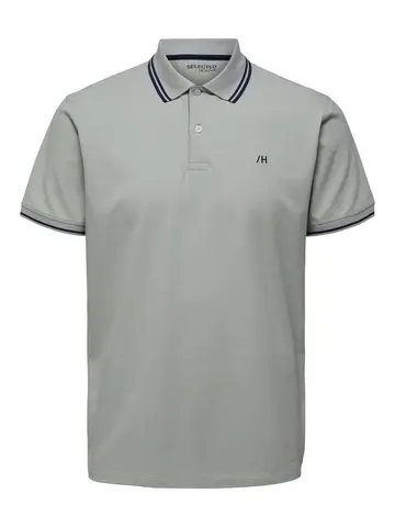 SELECTED SLHAZE SPORT SS POLO W NOOS Grå