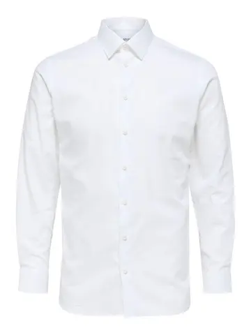 SELECTED SLHSLIMETHAN SHIRT LS CLASSIC B NOO Hvid