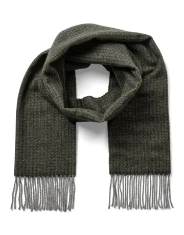 Garant Signatur wool scarf striped Mørkgrøn